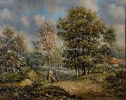 unknow artist Walk in the woods oil painting reproduction